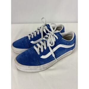 Vans Old Skool Sneakers Blue Suede 5.5 7 Unisex Low Top Skater Scotchgard